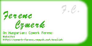 ferenc czmerk business card